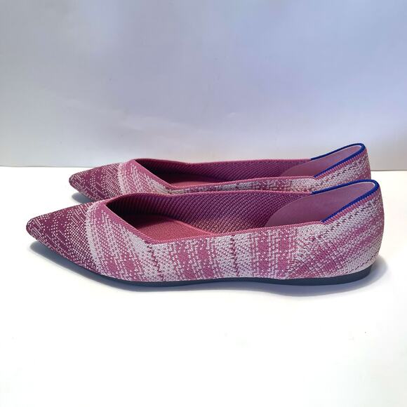 ROTHY'S NWOT Rare Breast Cancer Plaid Pointed Flats in Pink Size 11.5 - Picture 5 of 12